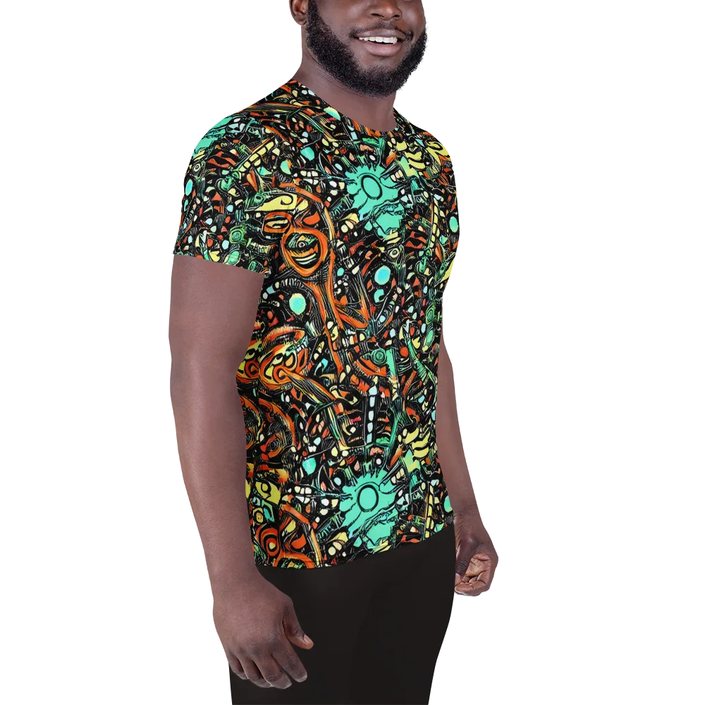 Neon Rumble on Men's Athletic T-Shirt — Right