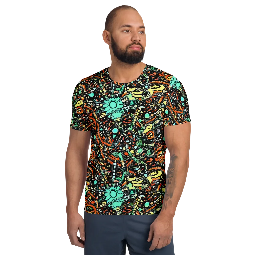 Neon Rumble on Men's Athletic T-Shirt — Front