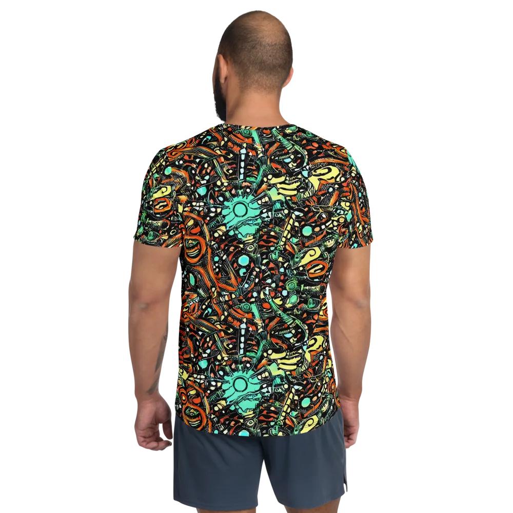 Neon Rumble on Men's Athletic T-Shirt — Back