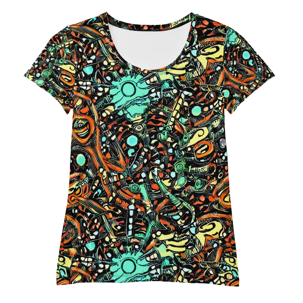 Neon Rumble on Women's Athletic T-Shirt — Front