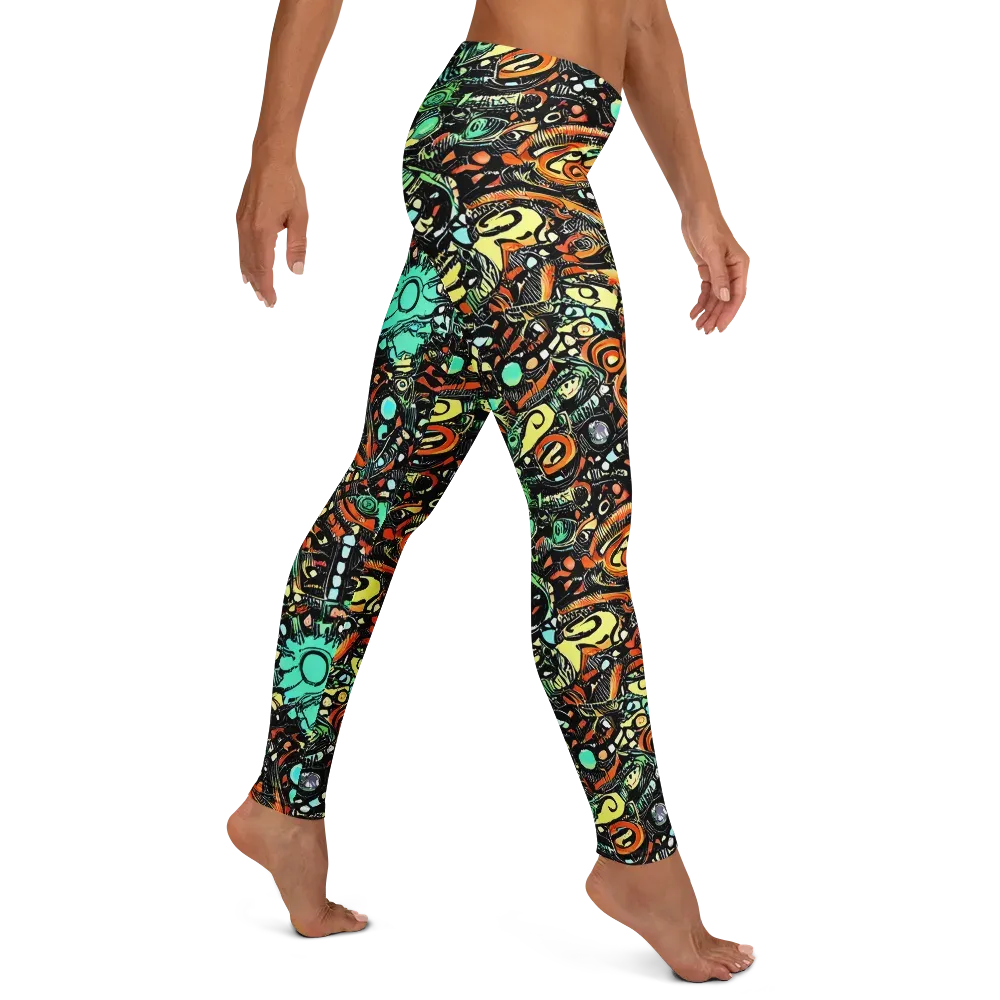 Neon Rumble on Leggings — Right