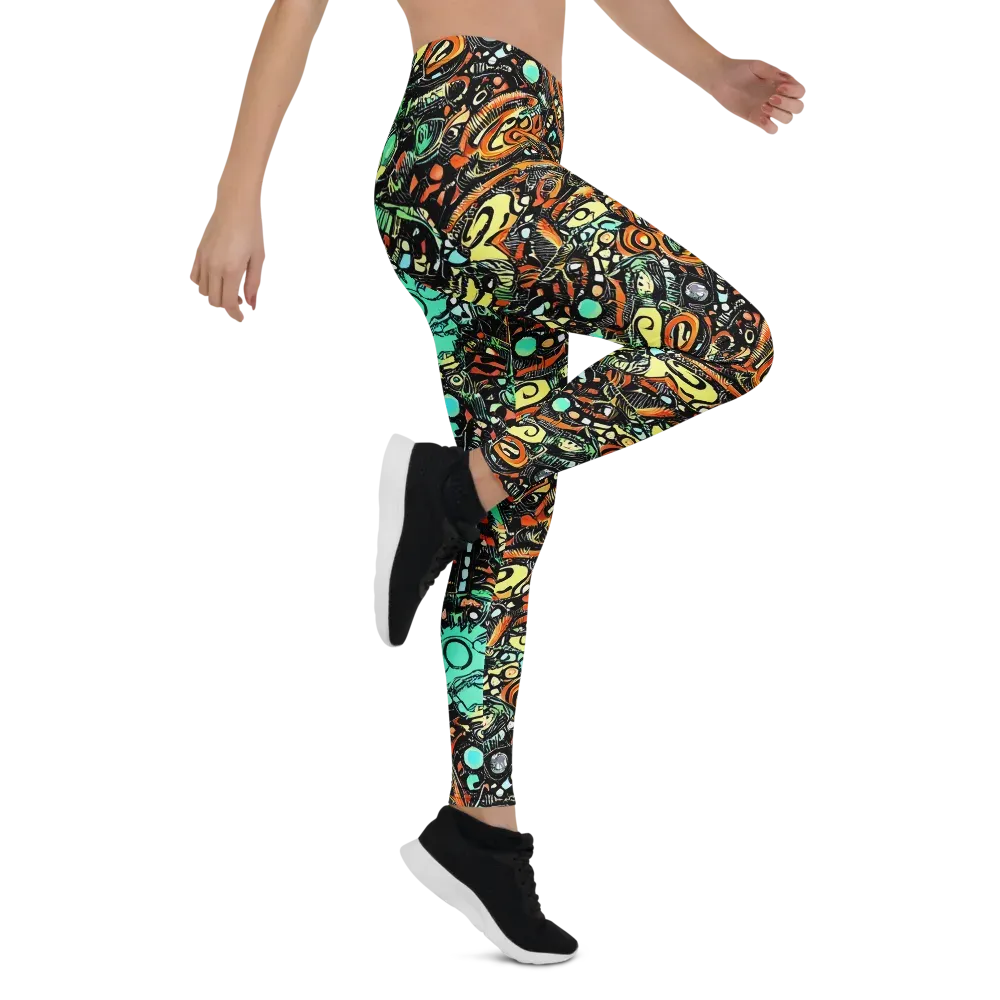 Neon Rumble on Leggings — Right