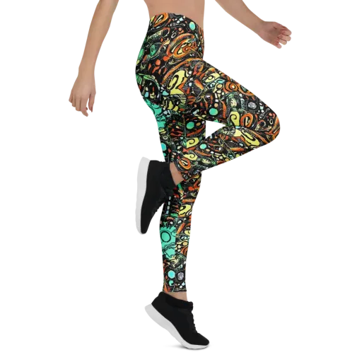 Neon Rumble on a Leggings