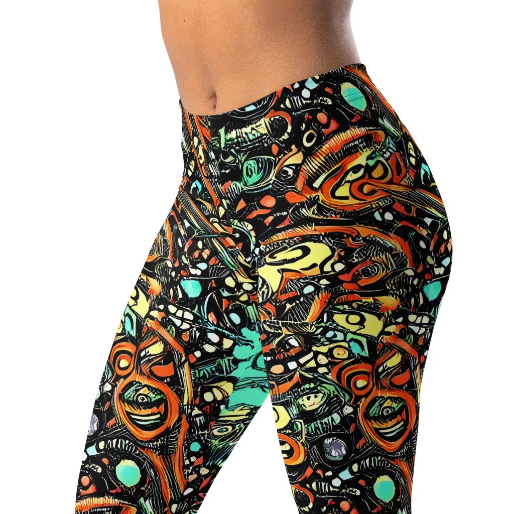 Neon Rumble on Leggings — Left Front