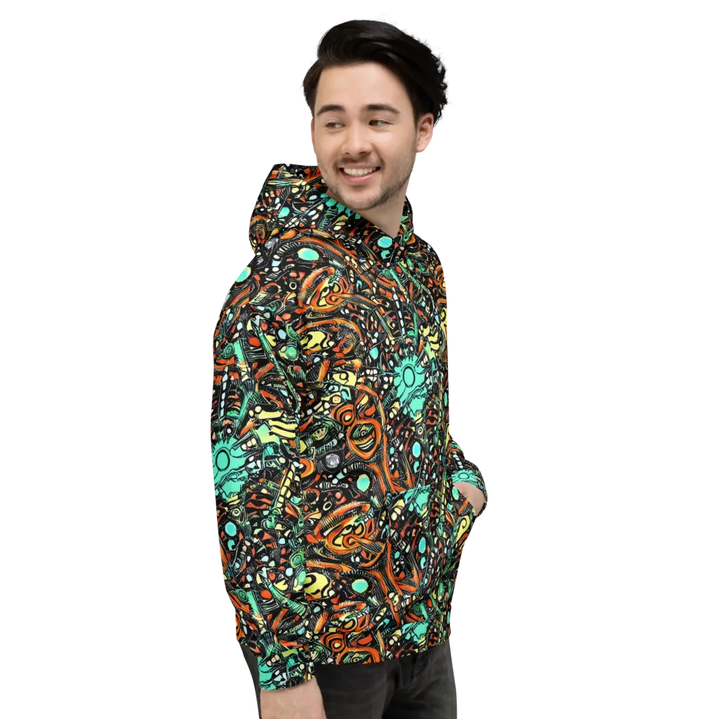 Neon Rumble on Hoodie — Right
