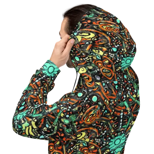Neon Rumble on a Hoodie