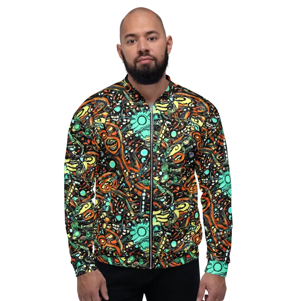 Neon Rumble on Bomber Jacket — Front