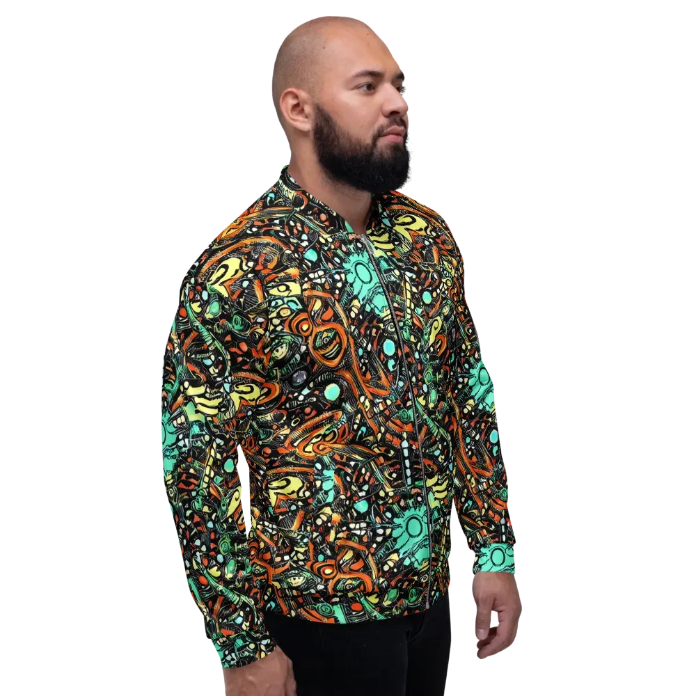 Neon Rumble on Bomber Jacket — Right