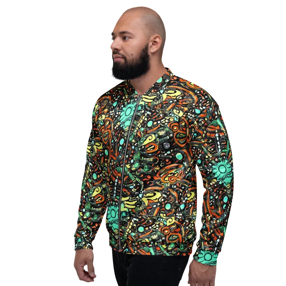 Neon Rumble on Bomber Jacket — Left