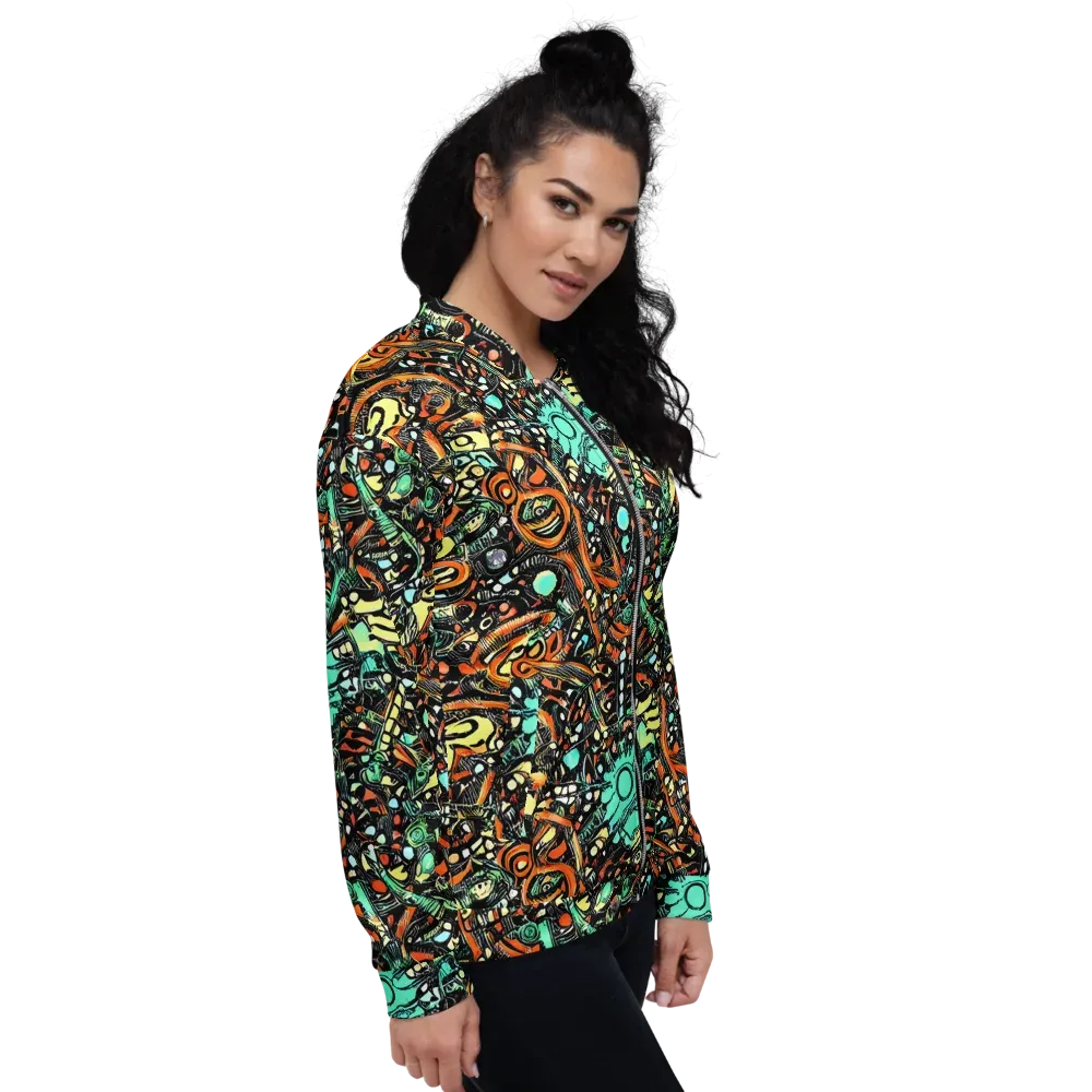 Neon Rumble on Bomber Jacket — Right