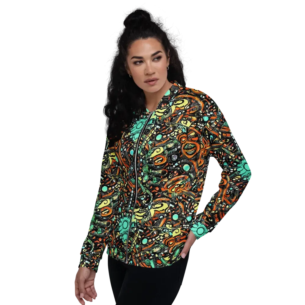 Neon Rumble on Bomber Jacket — Left