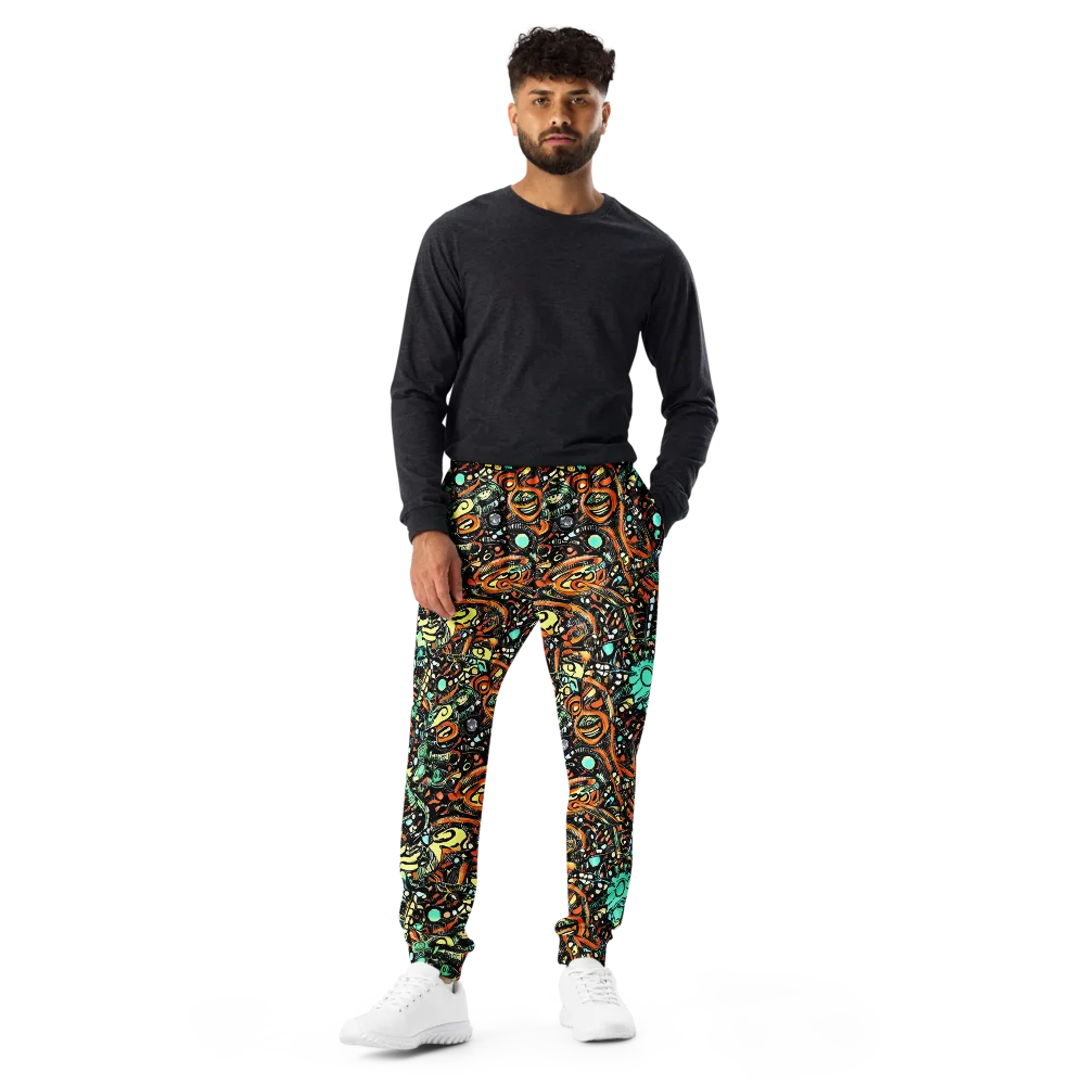 Neon Rumble on Men's Joggers — Front