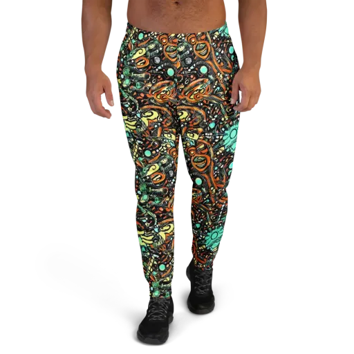 Neon Rumble on a Men's Joggers