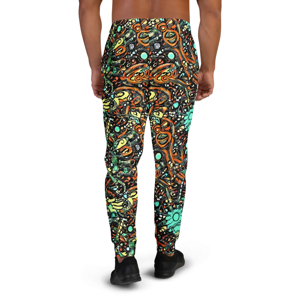 Neon Rumble on Men's Joggers — Back