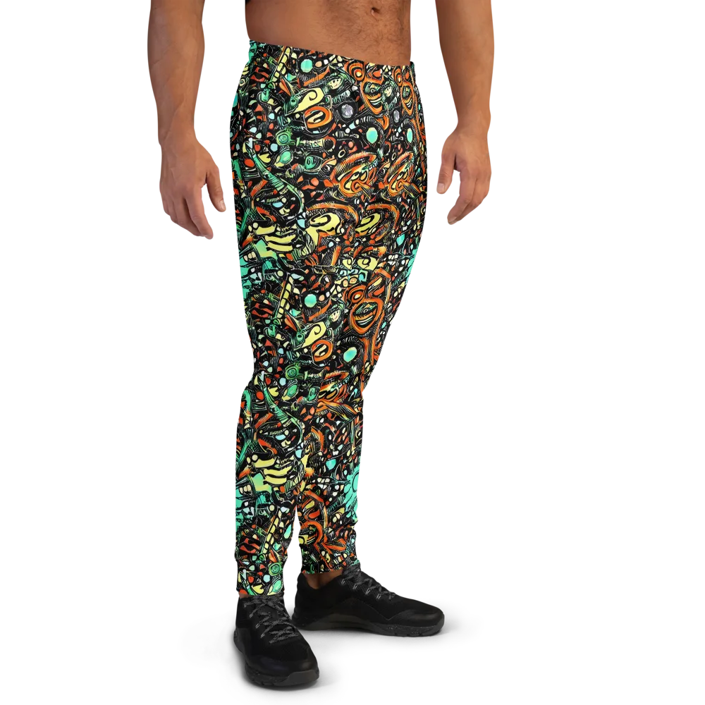 Neon Rumble on Men's Joggers — Right