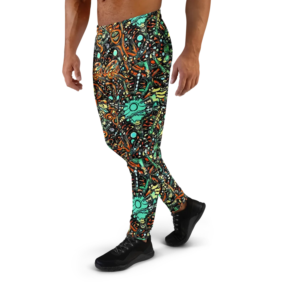 Neon Rumble on Men's Joggers — Left