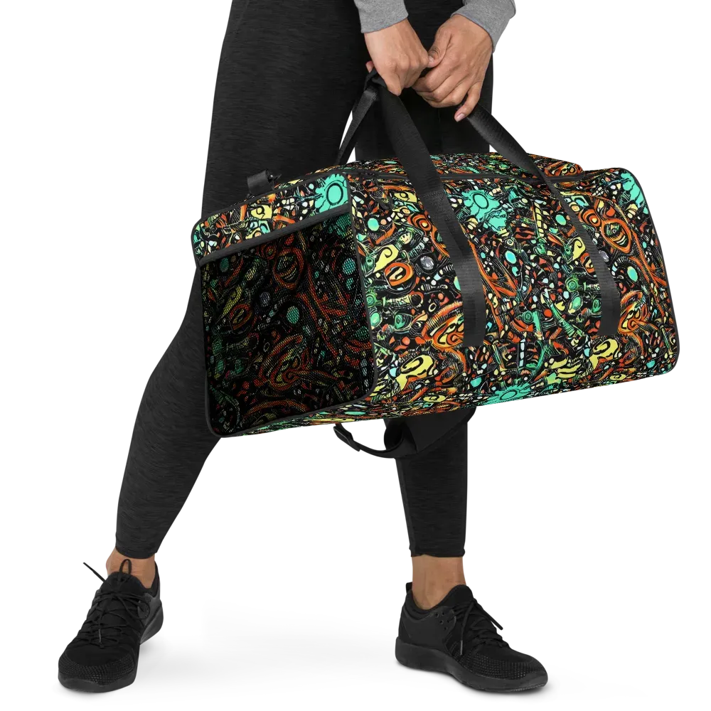 Neon Rumble on Duffle Bag — Right Front