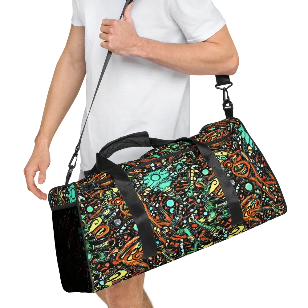 Neon Rumble on Duffle Bag — Right Front