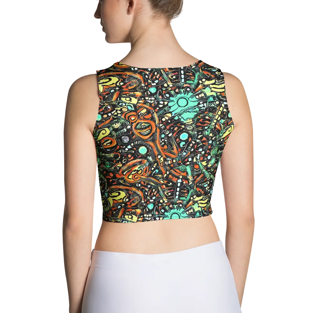 Neon Rumble on Crop Top — Back