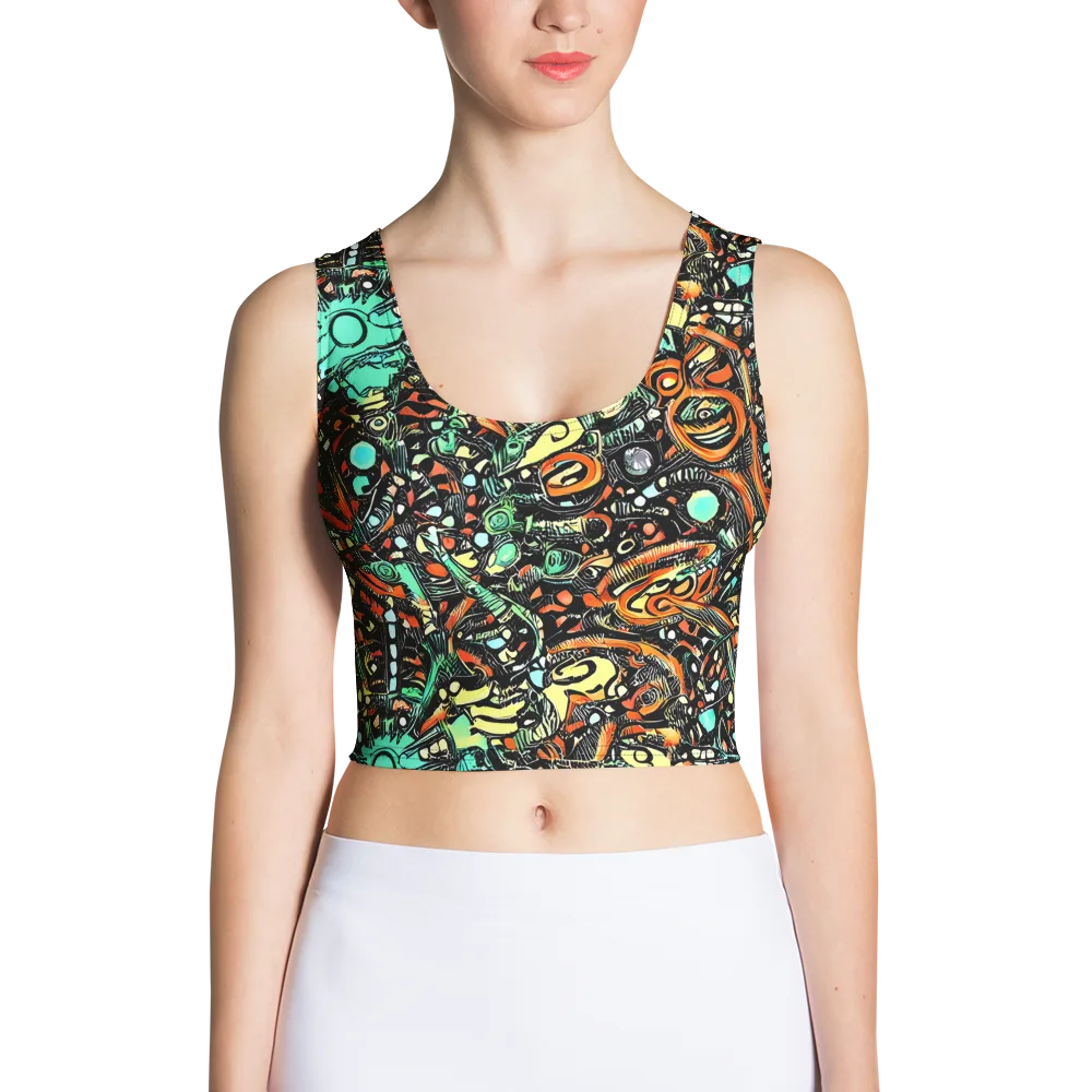 Neon Rumble on Crop Top — Front