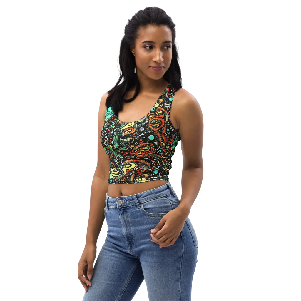 Neon Rumble on Crop Top — Left Front