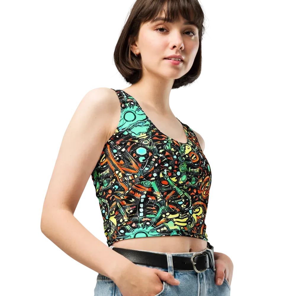 Neon Rumble on Crop Top — Right Front