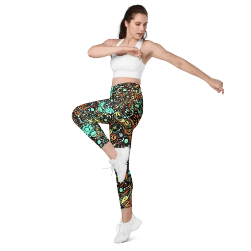 Neon Rumble on a Leggings with Pockets