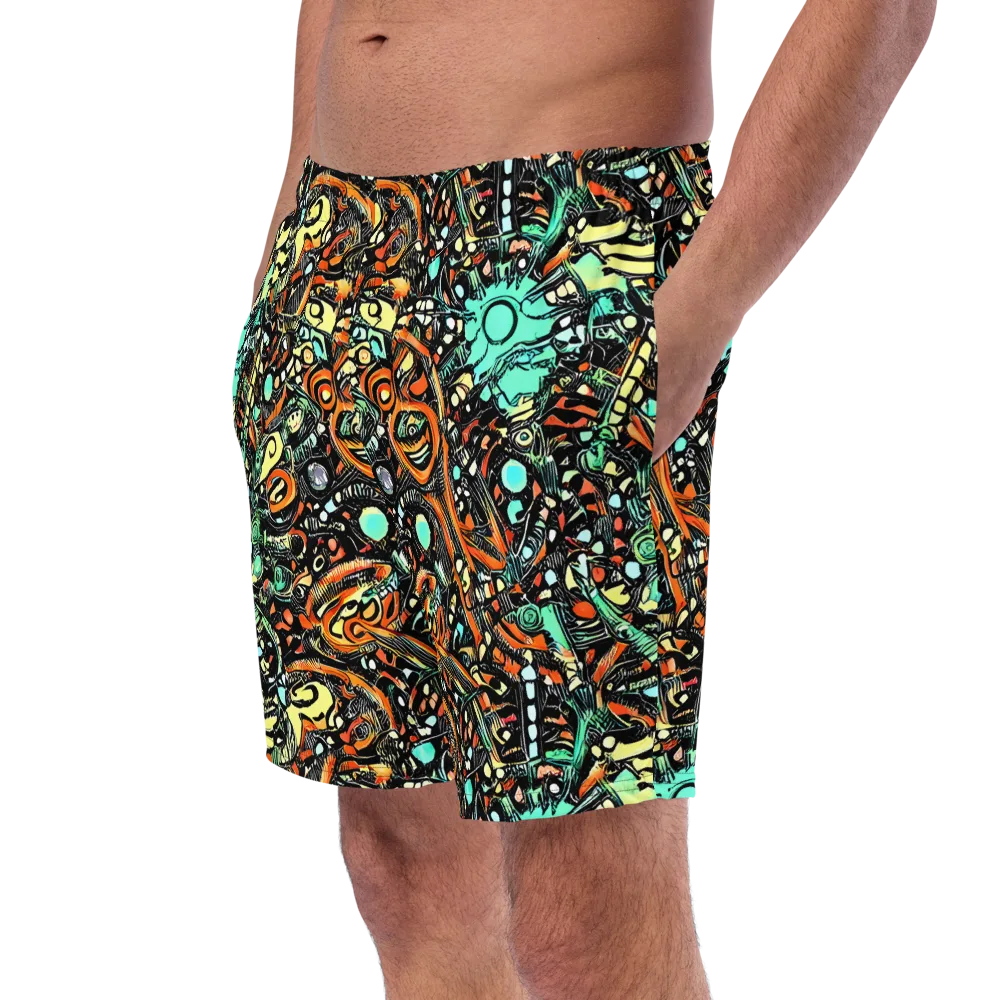 Neon Rumble on Swim Trunks — Left Front