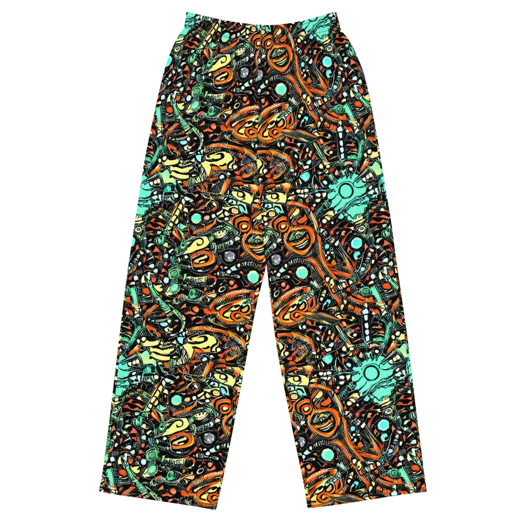Neon Rumble on Wide-Leg Pants — Front