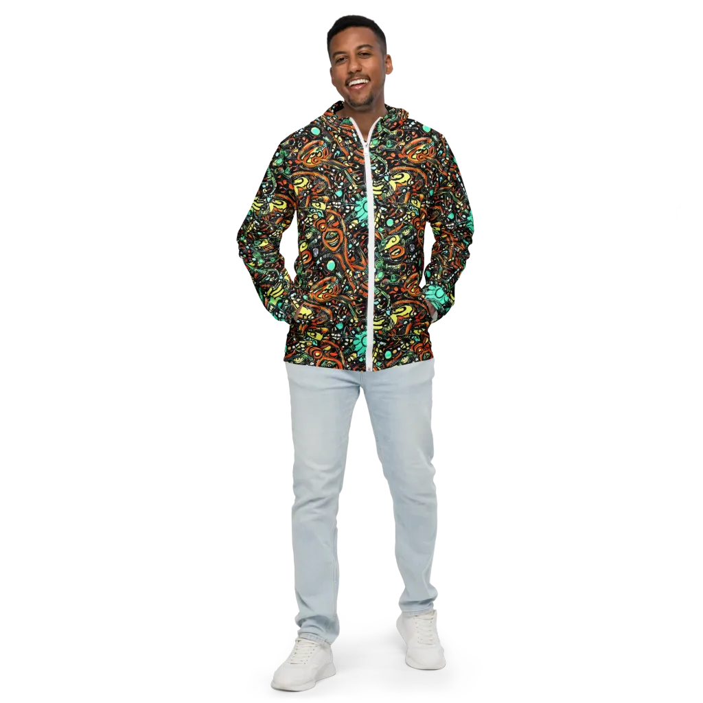 Neon Rumble on Men's Windbreaker — Front