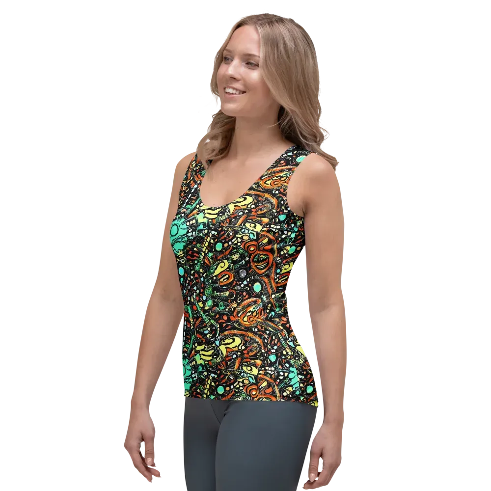 Neon Rumble on Women's Tank Top — Left Front
