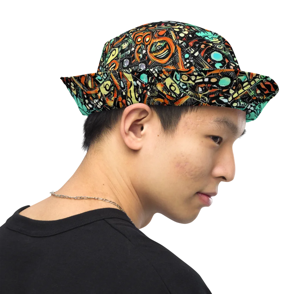 Neon Rumble on Reversible Bucket Hat — Right Outside