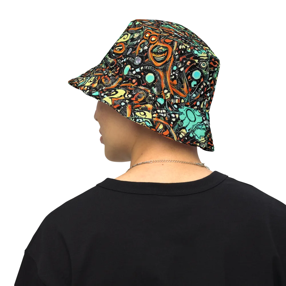 Neon Rumble on Reversible Bucket Hat — Back Inside