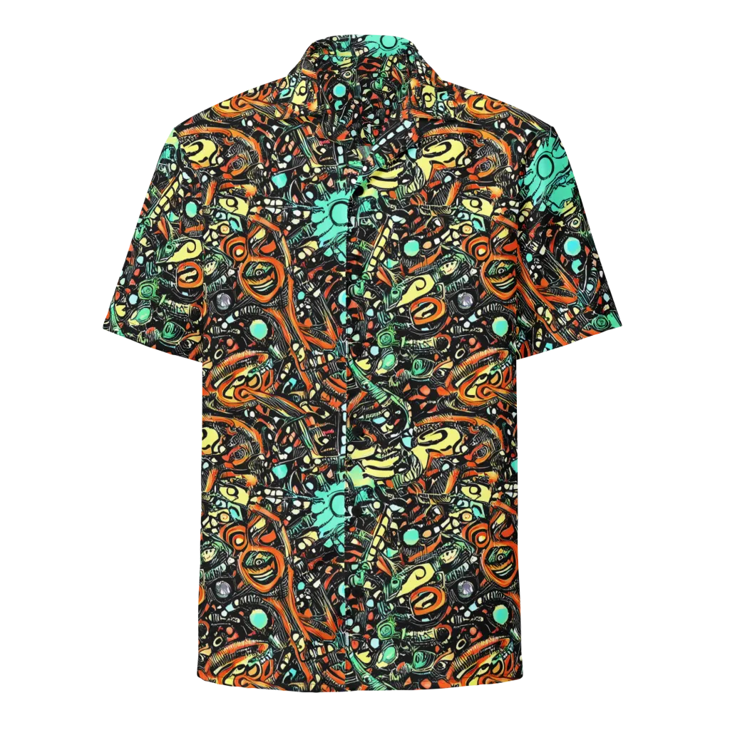 Neon Rumble on Button Shirt — Front
