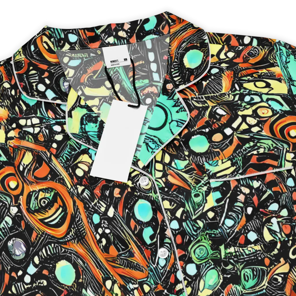 Neon Rumble on Women's Short Sleeve Pajama Top — Product details