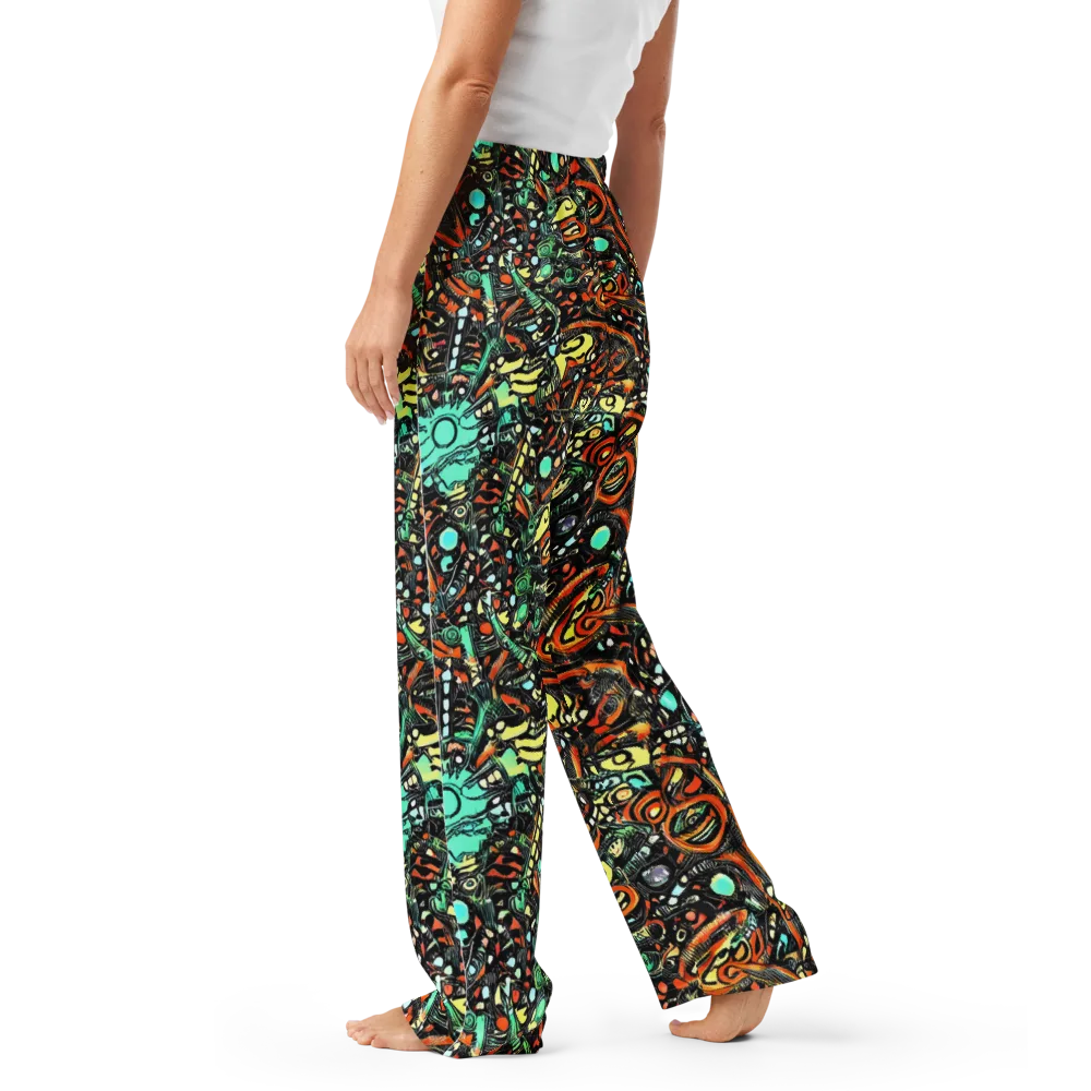 Neon Rumble on Women's Pajama Pants — Left