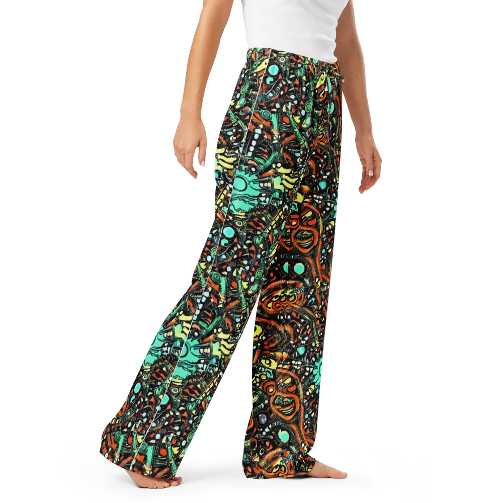Neon Rumble on Women's Pajama Pants — Right Front