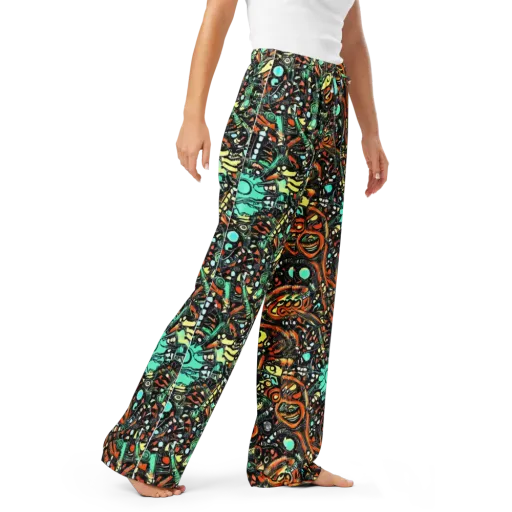 Neon Rumble on a Women's Pajama Pants