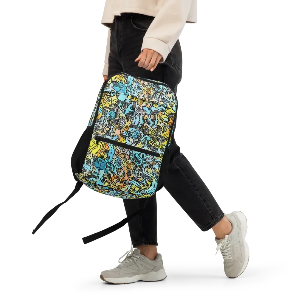 Neon Riddle on Utility Backpack — Front