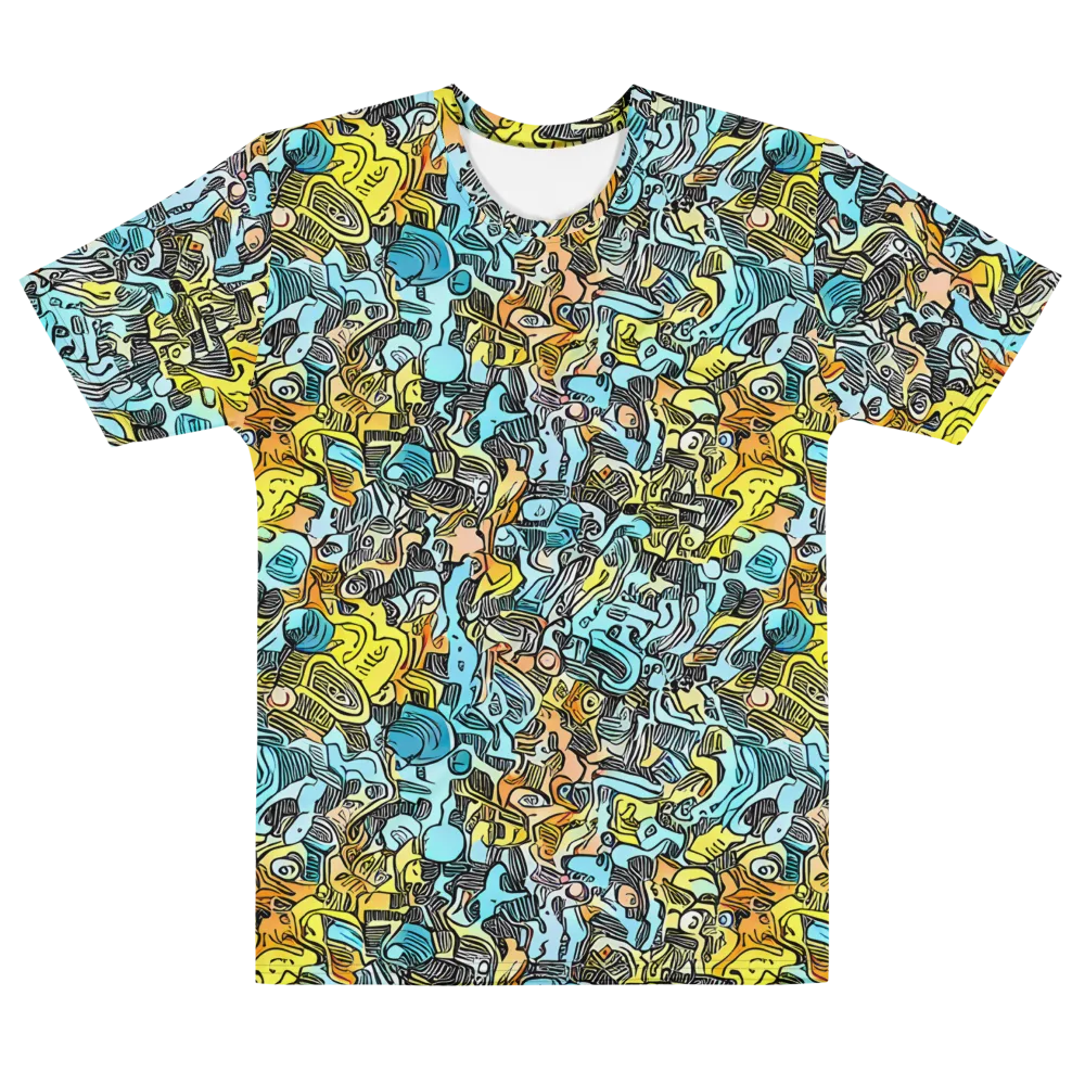 Neon Riddle on Men's Cotton Crew Neck T-Shirt — Front