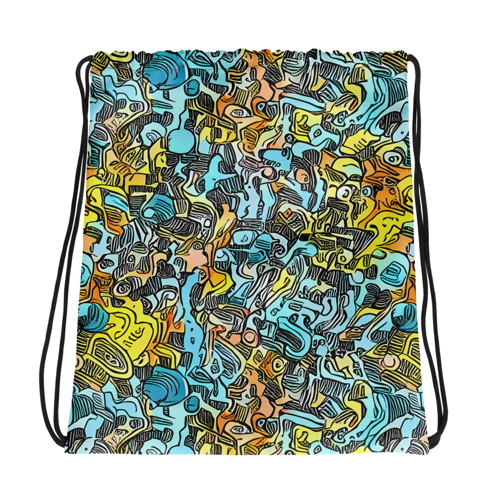 Neon Riddle on Drawstring Bag — Photo