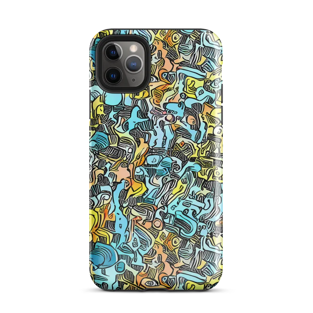 Neon Riddle on Tough Case for iPhone® — Front