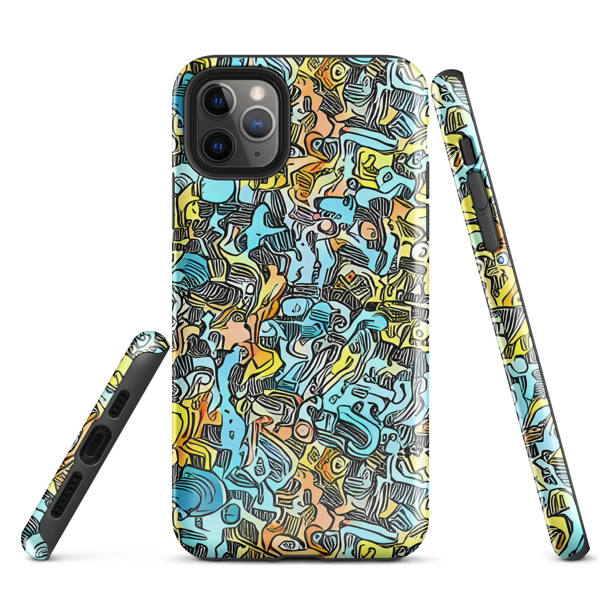 Neon Riddle on Tough Case for iPhone® — Front