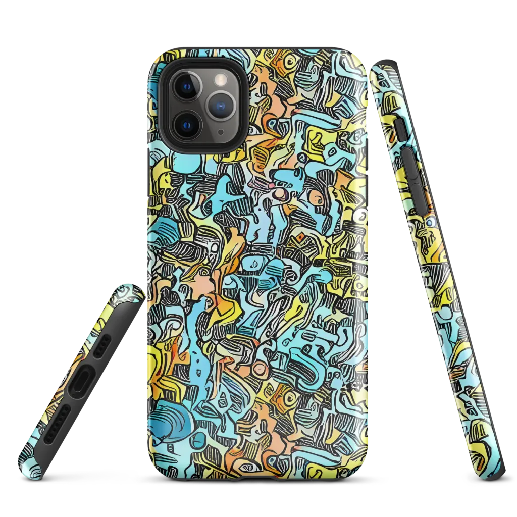 Neon Riddle on Tough Case for iPhone® — Front