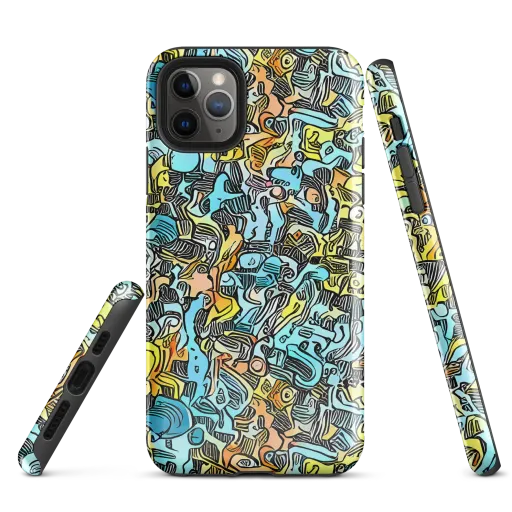 Neon Riddle on a Tough Case for iPhone®
