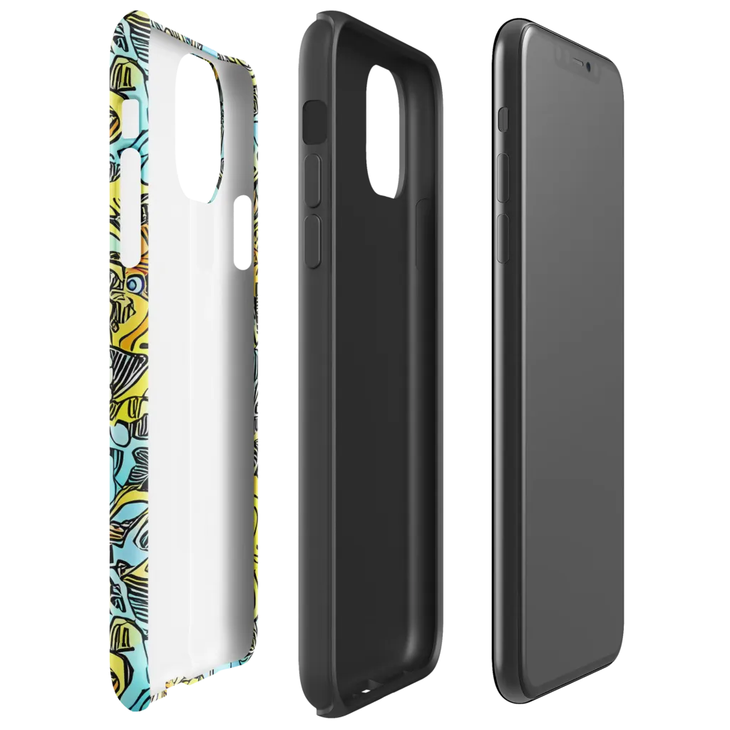 Neon Riddle on Tough Case for iPhone® — Right
