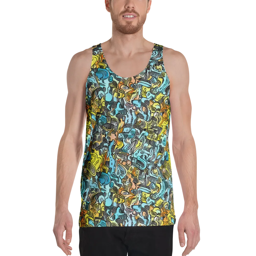 Neon Riddle on Men's Tank Top — Front