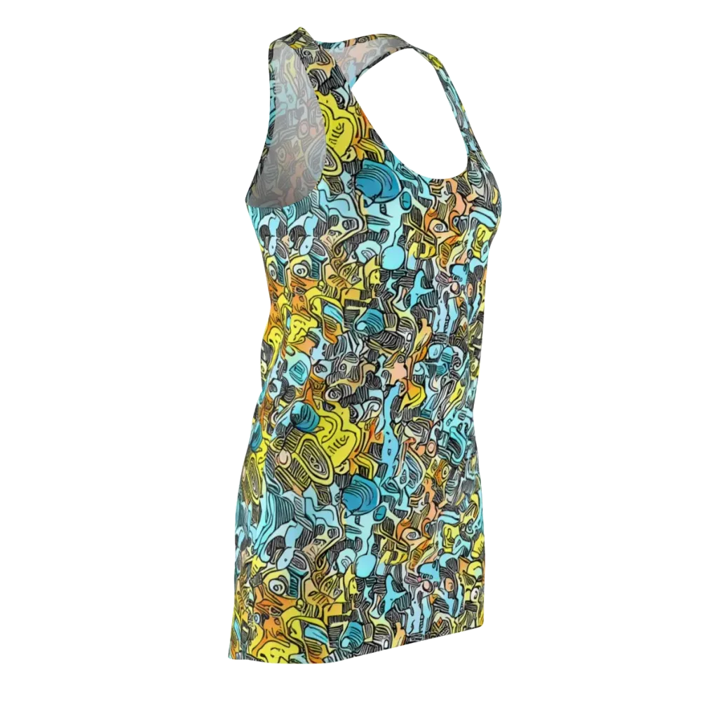 Neon Riddle on Racerback Dress — Front Side