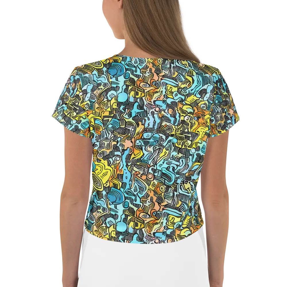 Neon Riddle on Crop Tee — Back