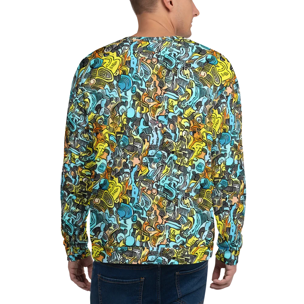 Neon Riddle on Sweatshirt — Back